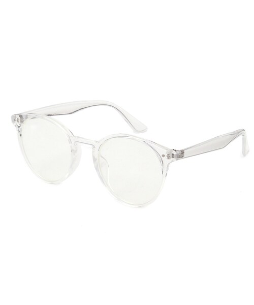 DRESKIP（ドレスキップ）の「◆【UVカット】シンプルダテメガネ（サングラス・レディース・クリア/ブラック/ベージュ/ブラウン系5・00）」の4枚目の写真