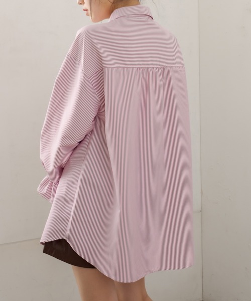 OLIVE des OLIVE（オリーブデオリーブ）の「ゆったりキャンディ袖シャツ（シャツ/ブラウス・レディース・ライトグレー/ベージュ/オフホワイト/ピンク/ホワイト/ネイビー・FREE）」の19枚目の写真