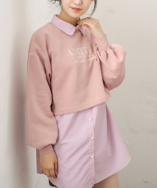 OLIVE des OLIVE（オリーブデオリーブ）の「ゆったりキャンディ袖シャツ（シャツ/ブラウス・レディース・ライトグレー/ベージュ/オフホワイト/ピンク/ホワイト/ネイビー・FREE）」の17枚目の写真