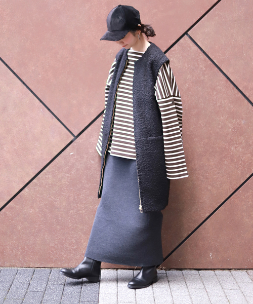 【美品】Le minor for SLOBE IENA ビッグボーダーカットソー セール】【LE MINOR/ルミノア】SLOBE別注 ビッグボーダー