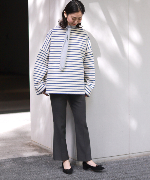 【美品】Leminor SLOBE IENA ビックボーダーカットソー セール】【LE MINOR/ルミノア】SLOBE別注ビッグボーダー