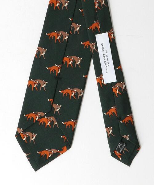 green label relaxing(グリーンレーベルリラクシング)の「<green label relaxing>8.0cm モチーフ2 ITALY ネクタイ(ネクタイ・メンズ・ダークグリーン/ブラック・FREE)」の3枚目の写真