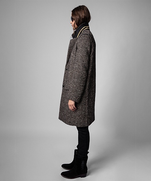 ZADIG&VOLTAIRE(ザディグ エ ヴォルテール)の「MARLA LAINAGE MANTEAU(チェスターコート・レディース・ブラウン系その他・S/M/XS)」の3枚目の写真