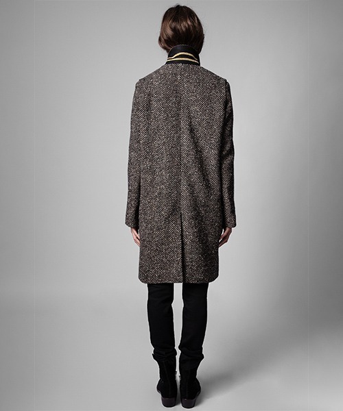 ZADIG&VOLTAIRE(ザディグ エ ヴォルテール)の「MARLA LAINAGE MANTEAU(チェスターコート・レディース・ブラウン系その他・S/M/XS)」の4枚目の写真
