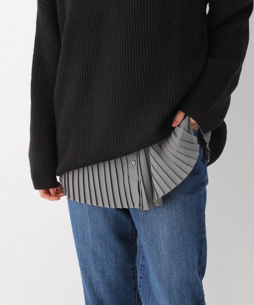 LEPSIM（レプシィム）の「レイヤードプリーツブラウス 228916（シャツ