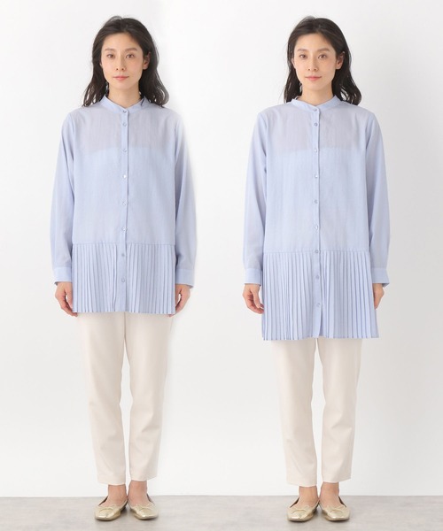 LEPSIM（レプシィム）の「レイヤードプリーツブラウス 228916（シャツ