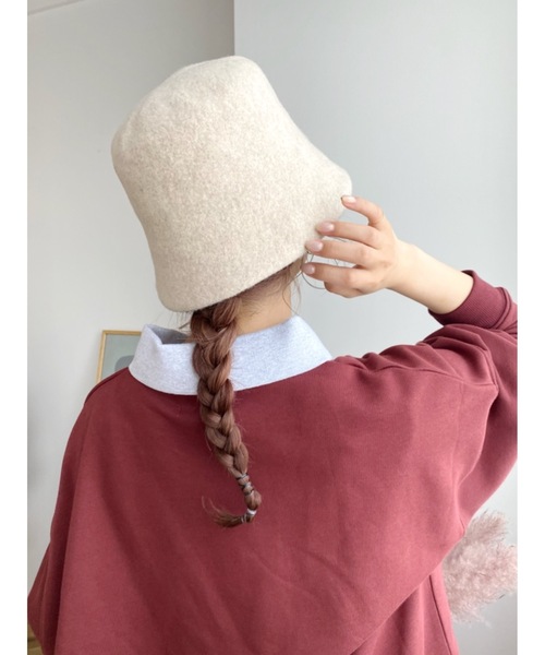 jumelle（ジュメロ）の「ウールバケットハット（ハット・レディース・ベージュ/ブラウン・FREE）」の13枚目の写真