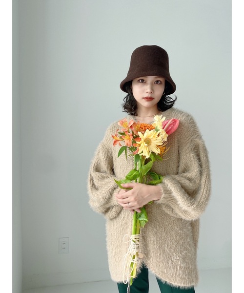 jumelle（ジュメロ）の「ウールバケットハット（ハット・レディース・ベージュ/ブラウン・FREE）」の19枚目の写真