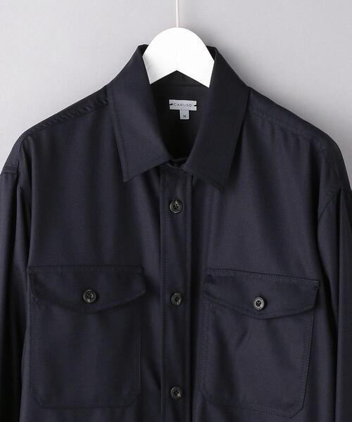 CARUSO CPOシャツジャケット　S  ネイビー　カルーゾ CARUSO CPOシャツジャケットS ネイビーカルーゾ