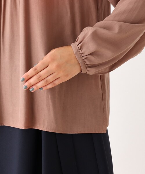 DRESKIP（ドレスキップ）の「◆チビハイフリルピンタック長袖ブラウス（シャツ/ブラウス・レディース・ライトブルー/ブラック/ナチュラル/ピンク系・02/03）」の15枚目の写真