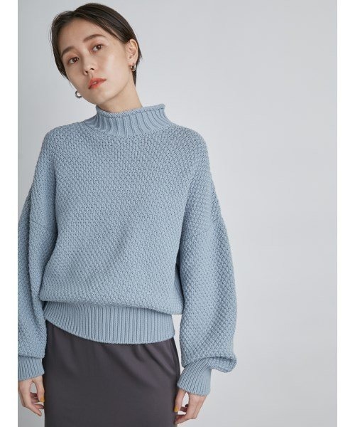 emmi（エミ）の「【emmi atelier】リリーヤーンハイネックニット