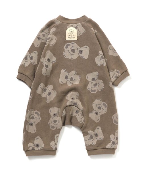 apres les cours（アプレレクール）の「tiny bear 総柄カバーオール（ロンパース・キッズ・アイボリー/ブラウン・80/70）」の7枚目の写真