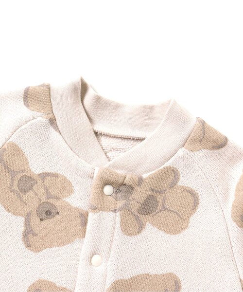 apres les cours（アプレレクール）の「tiny bear 総柄カバーオール（ロンパース・キッズ・アイボリー/ブラウン・80/70）」の16枚目の写真