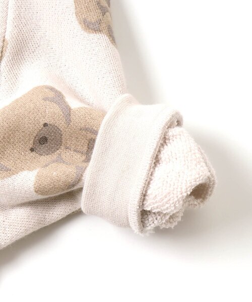 apres les cours（アプレレクール）の「tiny bear 総柄カバーオール（ロンパース・キッズ・アイボリー/ブラウン・80/70）」の10枚目の写真