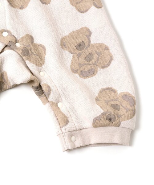 apres les cours（アプレレクール）の「tiny bear 総柄カバーオール（ロンパース・キッズ・アイボリー/ブラウン・80/70）」の14枚目の写真