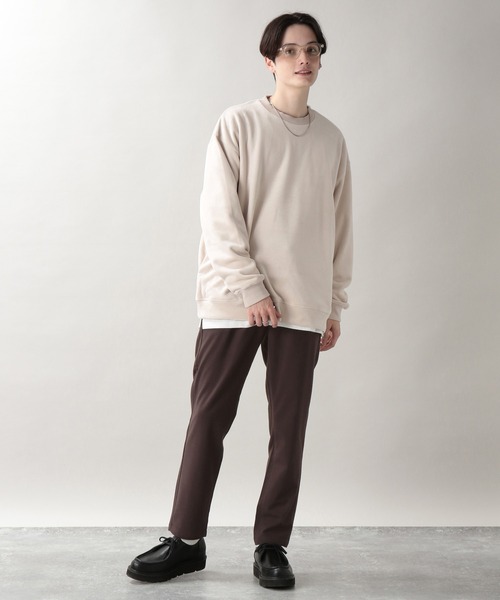 RAGEBLUE（レイジブルー）の「マイクロシャギー/無地クルー/238021