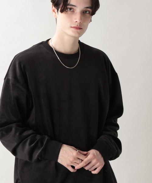 RAGEBLUE（レイジブルー）の「マイクロシャギー/無地クルー/238021