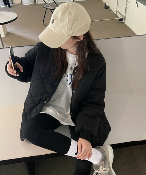 MANGROVE（マングローブ）の「ダイヤキルティングノーカラージャケット（ノーカラージャケット・レディース・ブラック/ブラウン/アイボリー・FREE）」の19枚目の写真