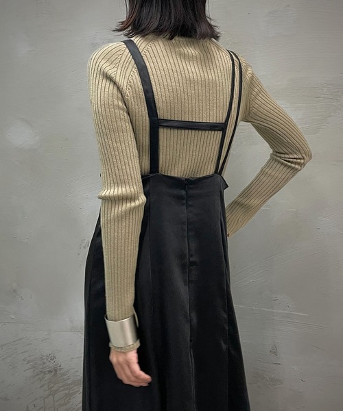 &g'aime（アンジェム）の「【&g’aime】サテンキャミソールワンピース（ワンピース・レディース・ブラック/モカ・FREE）」の12枚目の写真