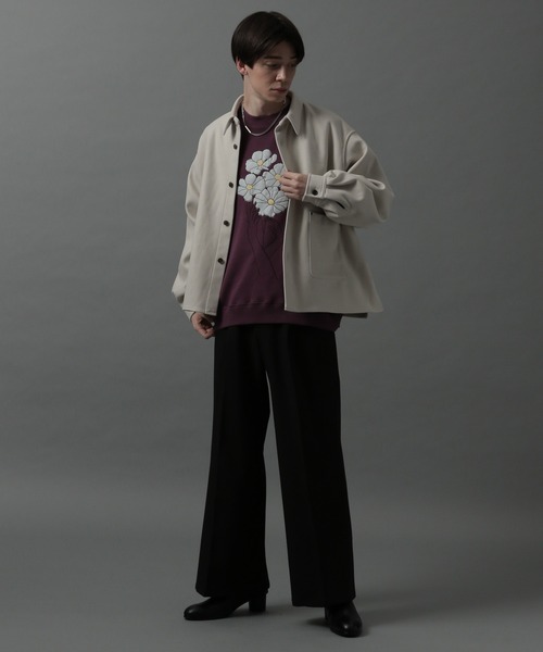 HARE（ハレ）の「ワイドフレアパンツ(HARE)（スラックス・メンズ・オフホワイト/ブラック/パープル/レッド・SMALL/MEDIUM）」の6枚目の写真