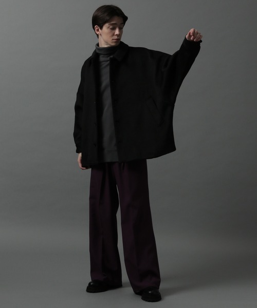 HARE（ハレ）の「ワイドフレアパンツ(HARE)（スラックス・メンズ・オフホワイト/ブラック/パープル/レッド・SMALL/MEDIUM）」の9枚目の写真