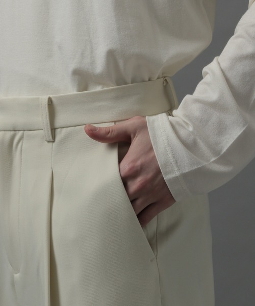 HARE（ハレ）の「ワイドフレアパンツ(HARE)（スラックス・メンズ・オフホワイト/ブラック/パープル/レッド・SMALL/MEDIUM）」の14枚目の写真