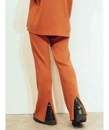 EVRIS | バックスリットリブニットパンツ【セットアップ着用可能】(その他パンツ)