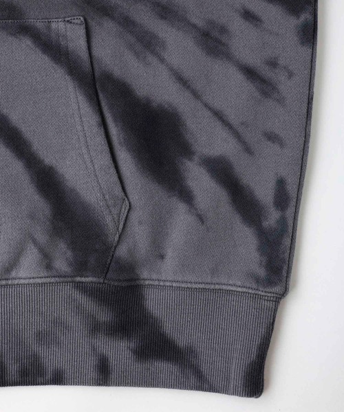 X-girl（エックスガール）の「TIE-DYE SWEAT HOODIE（パーカー・レディース・ブラック/ホワイト/ライトパープル・L/S/M/XL）」の10枚目の写真