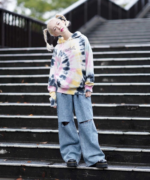 XG Tie-Dye Cropped Hoodie パーカーSサイズ XG ワルツ Tie-Dye Cropped Hoodie - メルカリ