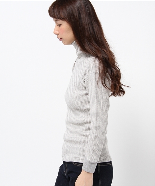 BEAMS BOY（ビームスボーイ）の「MILLER / サーマル タートルネック ロングスリーブ（Tシャツ/カットソー・レディース・ホワイト/グレー・ONE SIZE）」の7枚目の写真