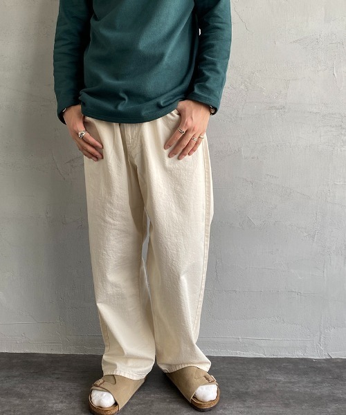 DANTON（ダントン）の「[DANTON/ダントン] ワイドデニムイージーパンツ（デニムパンツ・メンズ・オフホワイト/インディゴブルー・40/38）」の2枚目の写真
