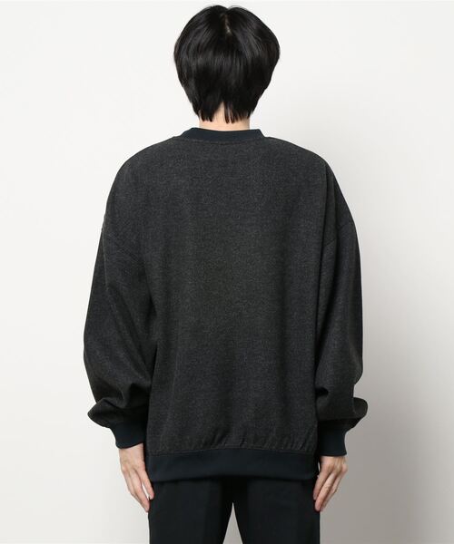 JUNRED（ジュンレッド）の「カットメルトンルーズプルオーバー（スウェット・メンズ・ブラウン/グリーン/チャコールグレー/グレー・S/L/M）」の6枚目の写真