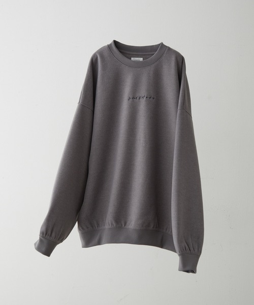 JUNRED（ジュンレッド）の「カットメルトンルーズプルオーバー（スウェット・メンズ・ブラウン/グリーン/チャコールグレー/グレー・S/L/M）」の7枚目の写真