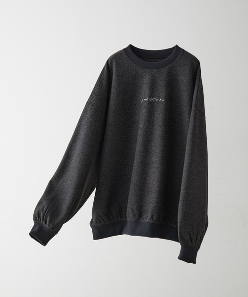 JUNRED（ジュンレッド）の「カットメルトンルーズプルオーバー（スウェット・メンズ・ブラウン/グリーン/チャコールグレー/グレー・S/L/M）」の8枚目の写真