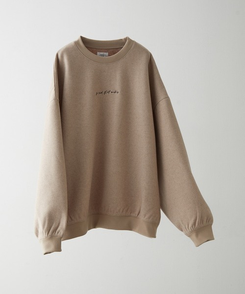 JUNRED（ジュンレッド）の「カットメルトンルーズプルオーバー（スウェット・メンズ・ブラウン/グリーン/チャコールグレー/グレー・S/L/M）」の10枚目の写真