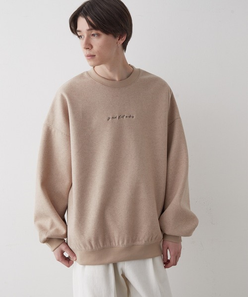 JUNRED（ジュンレッド）の「カットメルトンルーズプルオーバー（スウェット・メンズ・ブラウン/グリーン/チャコールグレー/グレー・S/L/M）」の15枚目の写真