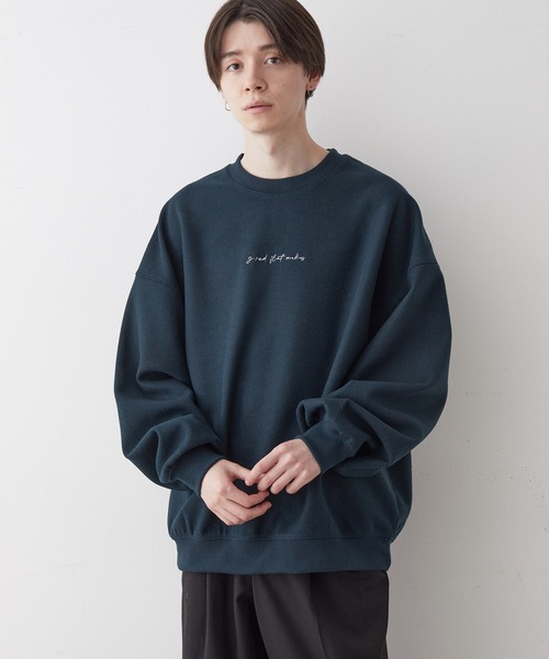 JUNRED（ジュンレッド）の「カットメルトンルーズプルオーバー（スウェット・メンズ・ブラウン/グリーン/チャコールグレー/グレー・S/L/M）」の16枚目の写真