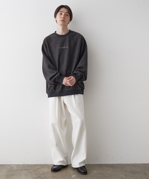 JUNRED（ジュンレッド）の「カットメルトンルーズプルオーバー（スウェット・メンズ・ブラウン/グリーン/チャコールグレー/グレー・S/L/M）」の21枚目の写真