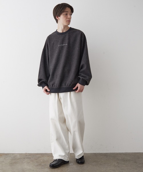 JUNRED（ジュンレッド）の「カットメルトンルーズプルオーバー（スウェット・メンズ・ブラウン/グリーン/チャコールグレー/グレー・S/L/M）」の22枚目の写真