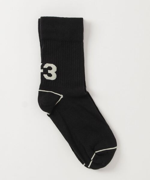 Y-3(ワイスリー)の「Y-3 T SOCKS HI(ソックス/靴下・メンズ・ブラック×イエロー・SMALL/MEDIUM/LARGE/X-SMALL)」の4枚目の写真