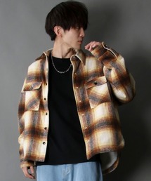SITRY | Back boa Balloon Sleeve Big silhouette Over Shirt/裏ボア バルーンスリーブ ビッグシルエット オーバーシャツ(ブルゾン)