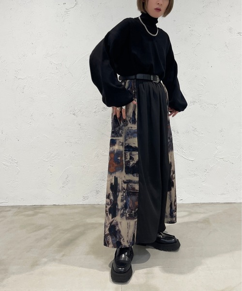 apres jour mignon(アプレジュールミニョン)の「Vニット+タートルセット【ZOZOTOWN限定アイテム】(ニット/セーター・レディース・ブラック/ブラウン系その他/ライトベージュ・X-LARGE/フリー)」の9枚目の写真
