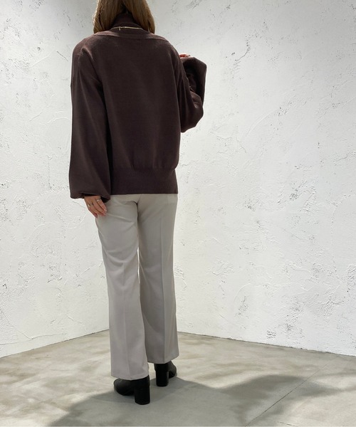 apres jour mignon(アプレジュールミニョン)の「Vニット+タートルセット【ZOZOTOWN限定アイテム】(ニット/セーター・レディース・ブラック/ブラウン系その他/ライトベージュ・X-LARGE/フリー)」の17枚目の写真