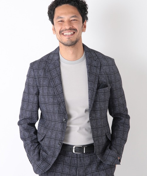 MEN'S BIGI（メンズビギ）の「楊流シャンブレーサマーストレッチジャケット（テーラードジャケット・メンズ・ベージュ/ネイビー/グレー・01/02/03/04）」の6枚目の写真