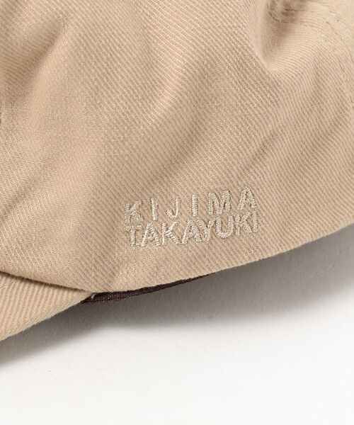 KIJIMA TAKAYUKI(キジマ タカユキ)の「KIJIMA TAKAYUKI / オーガニック 7パネル キャップ(キャップ・レディース・ブラック/ベージュ・ONE SIZE)」の4枚目の写真