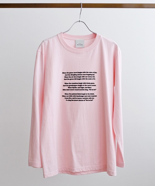 palm RICHE(ポームリシュ)の「プティロゴロンT(Tシャツ/カットソー・レディース・オフホワイト/ピンク/ライトグリーン・M)」の2枚目の写真