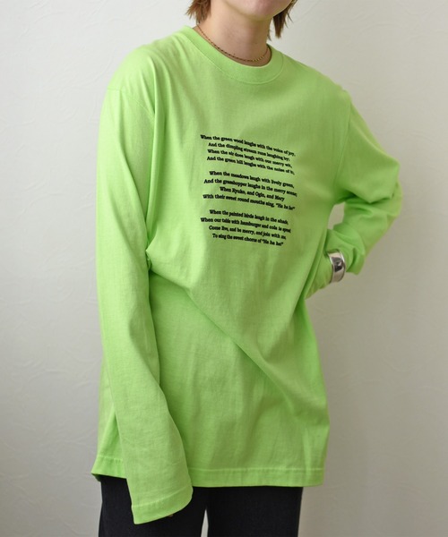 palm RICHE(ポームリシュ)の「プティロゴロンT(Tシャツ/カットソー・レディース・オフホワイト/ピンク/ライトグリーン・M)」の1枚目の写真
