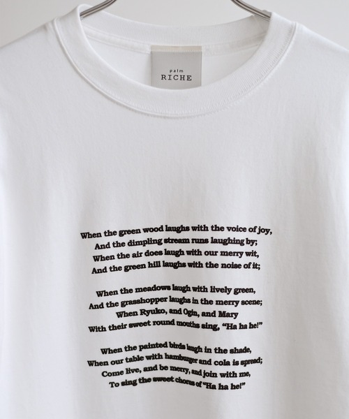 palm RICHE(ポームリシュ)の「プティロゴロンT(Tシャツ/カットソー・レディース・オフホワイト/ピンク/ライトグリーン・M)」の5枚目の写真