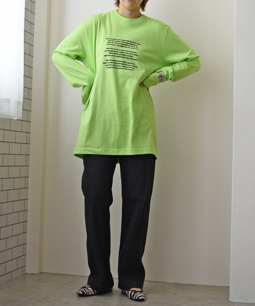 palm RICHE(ポームリシュ)の「プティロゴロンT(Tシャツ/カットソー・レディース・オフホワイト/ピンク/ライトグリーン・M)」の13枚目の写真