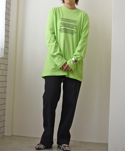 palm RICHE(ポームリシュ)の「プティロゴロンT(Tシャツ/カットソー・レディース・オフホワイト/ピンク/ライトグリーン・M)」の14枚目の写真